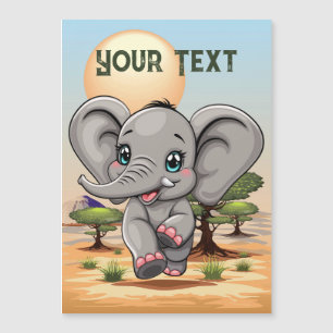 Un bébé éléphant qui sonne heureux dans la savane