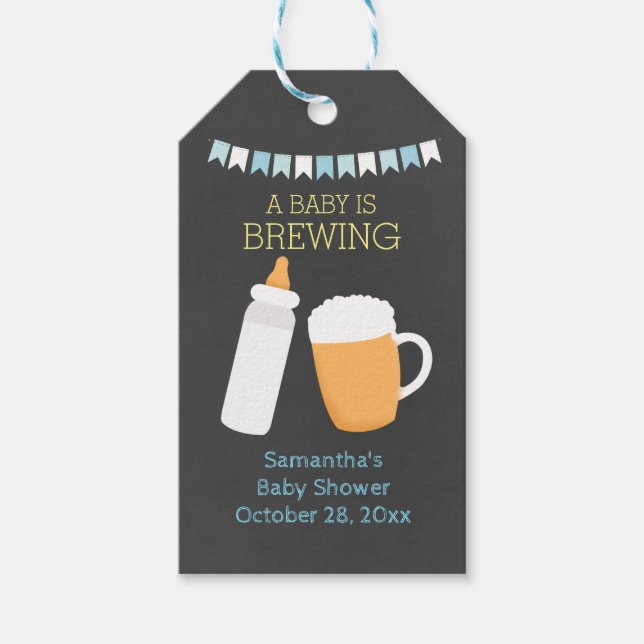 Un bébé est en train de brasser BÉBÉ-Q étiquettes  (Devant)