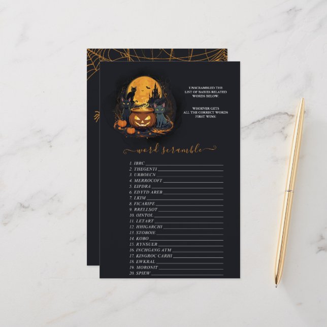 Un bébé est en train de brasser Halloween Baby sho (Devant/Arrière en situation)