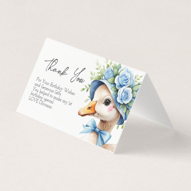 Un bébé sot d'oie d'un garçon d'anniversaire merci (Front)