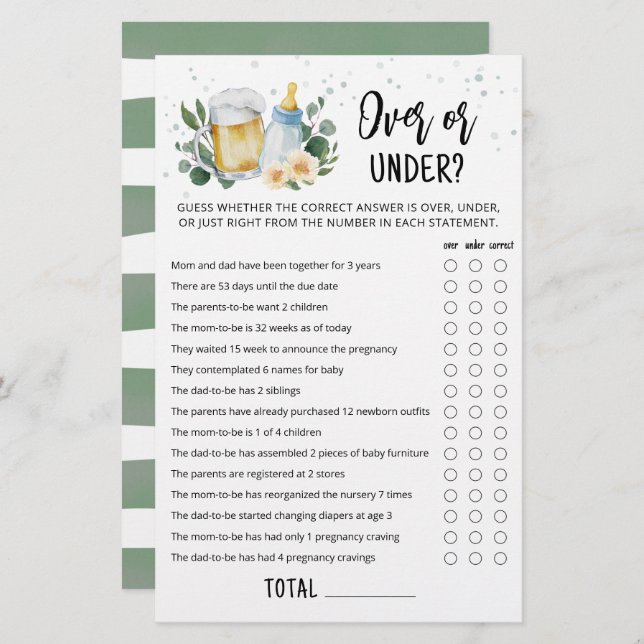 Un Bébé Verdoyant Est En Train De Brûler Au-Dessus (Devant / Derrière)