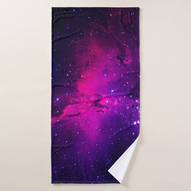 Un bel espace lumineux nebula. arrière - plan,  (Serviette de bain)