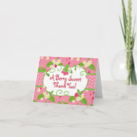 Un Berry Sweet, Carte de remerciements fraise