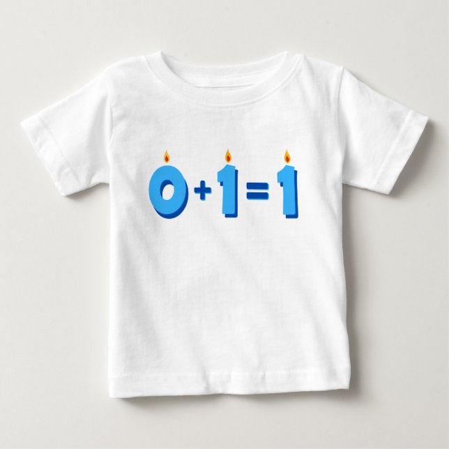 Un bleu 1er anniversaire bébé garçon T-shirt (Devant)