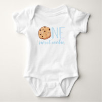 Un body bébé pour le premier anniversaire bleu One