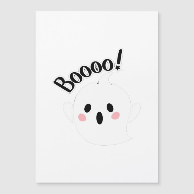 Un Boo Blanc Mignon Créatif Décontracté (Devant)