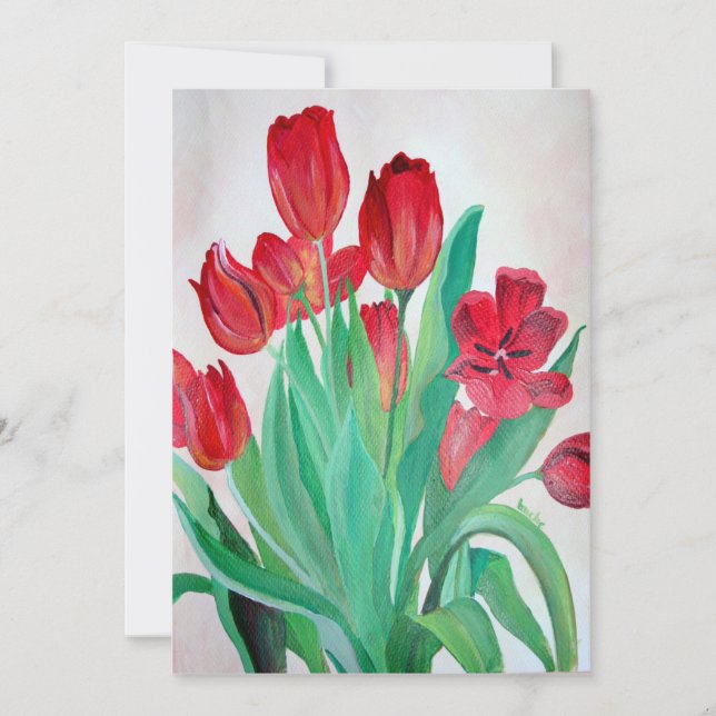 Un bouquet de tulipes rouges (Devant)