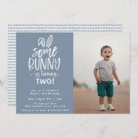 Un Bunny Anniversaire Fête Photo Invitation
