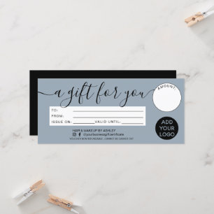 Un cadeau bleu poussiéreux moderne pour votre logo