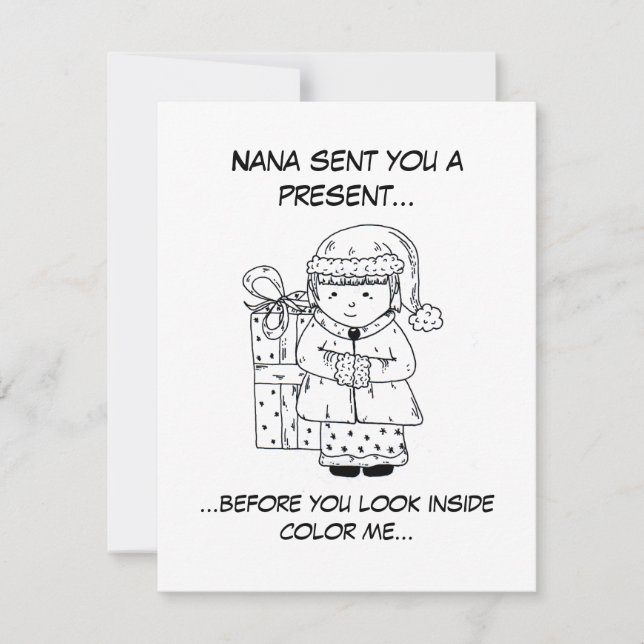 Un cadeau de Nana carte de vacances (Devant)
