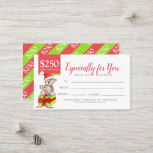 Un cadeau de Noël à l'ours Certificat cadeau de 25