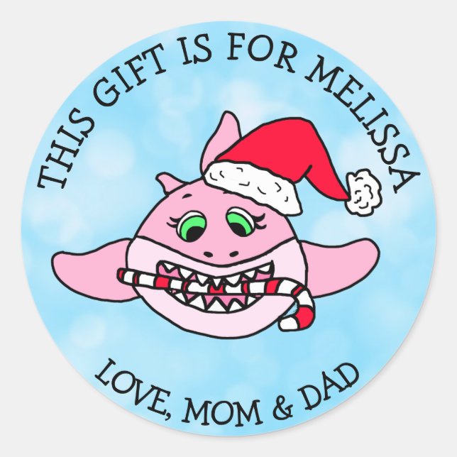 Un cadeau pour les étiquettes cadeaux personnalisé (Devant)