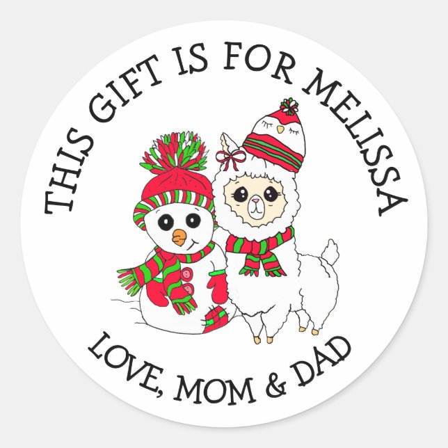 Un cadeau pour les étiquettes cadeaux personnalisé (Devant)