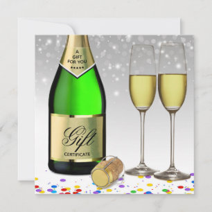 Un cadeau pour vous Sparkling Wine Bottle Carte ca