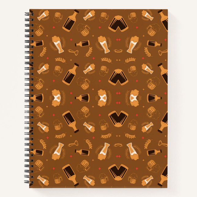 Un cahier à spirale avec une couverture marron (Devant)