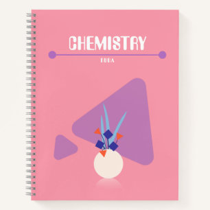 Un cahier floral géométrique aux couleurs fantaisi