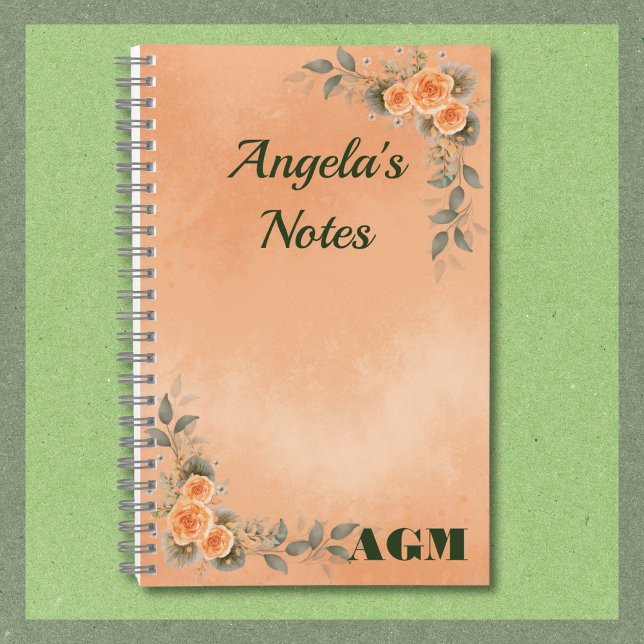 Un cahier floral pour quelqu'un de spécial ! (Notebooks are available in multiple sizes, with a selection of interior page designs.)
