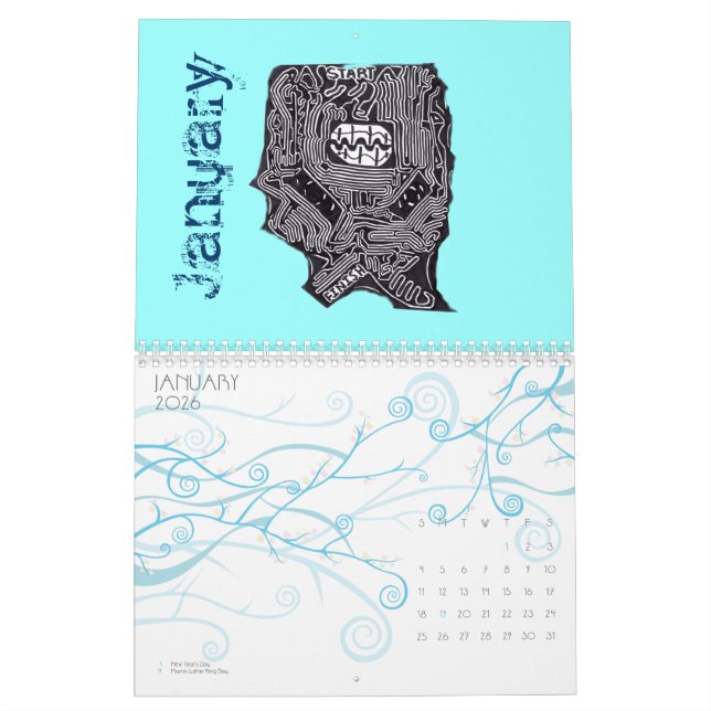 Un calendrier étonnant pendant une année étonnante (Jan 2026)