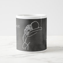 Un câlin est un chez-soi - Grande tasse à café - R