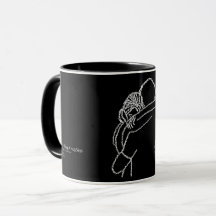 Un câlin est un chez-soi - Mug Combo Noir - Reena