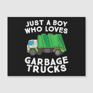 Un Camion-poubelle Juste Un Garçon Qui Aime Les Ca