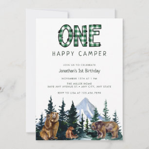 Un Camper Heureux   Invitations d'anniversaire rus