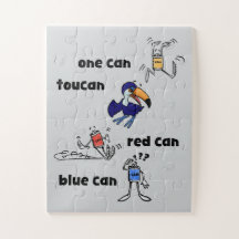Un Can Toucan Rouge Can Bleu Can Puzzle 30 Pièces