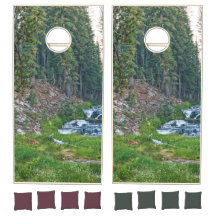 Un canard repose sur une rivière en cascade