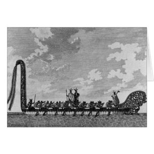 Un canoë de guerre de la Nouvelle Zélande