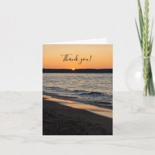 Un Carte de remerciements de coucher de soleil sur