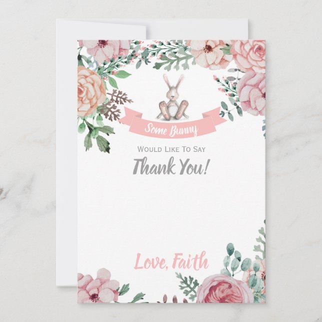Un Carte de remerciements De Lapin (Devant)