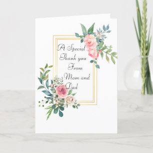 Un Carte de remerciements pour une fille qui est u