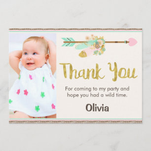 Un carte de remerciements sauvage d'anniversaire