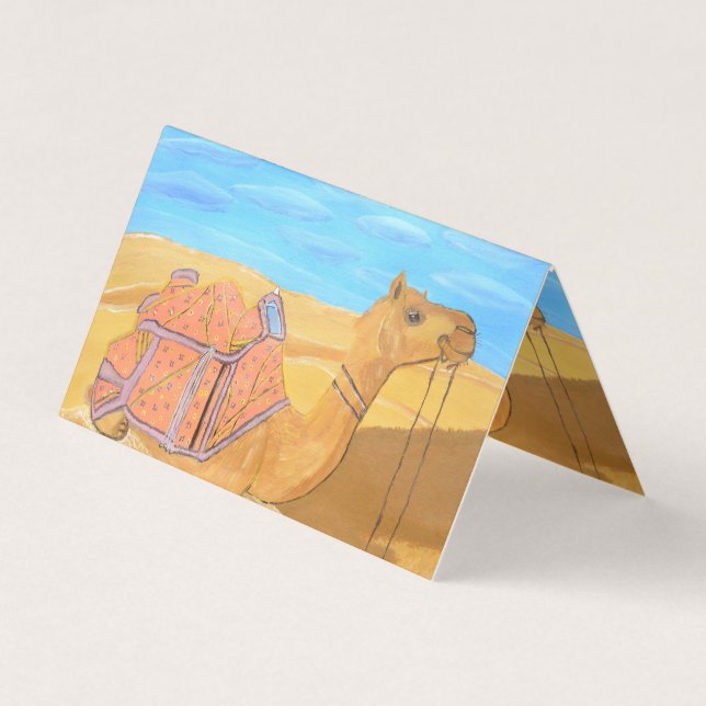 Un carte de visite de chameau plié (Devant)
