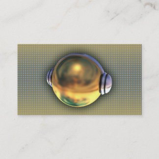 Un carte de visite de logo du cool 3D DJ