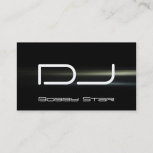 Un carte de visite moderne de laser de bleu du DJ