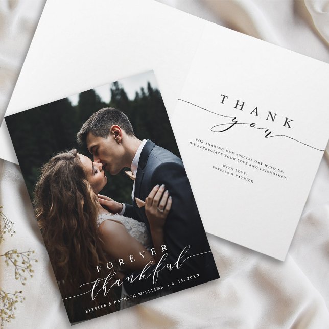 Un Carte photo de Merci Mariage pour toujours (Front & Inside)