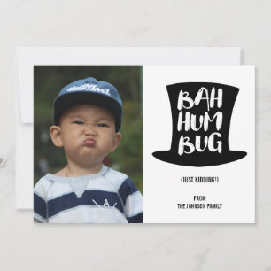 Un Carte photo de Noël Carol Bah Humbug