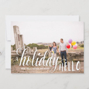 Un Carte photo Holiday Hello