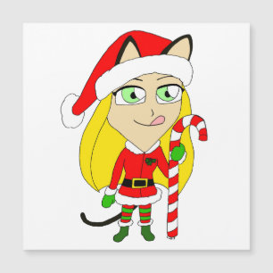 un catgirl chibi de Noël