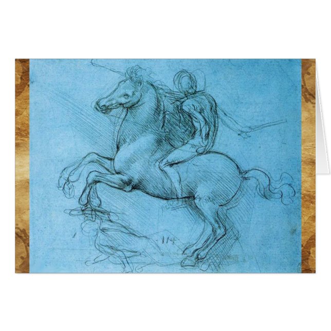 Un cavalier en cheval d'élevage (Devant horizontal)