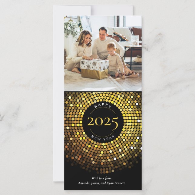 Un cercle chatoyant éclaire le voeux photo du Nouv (Devant)