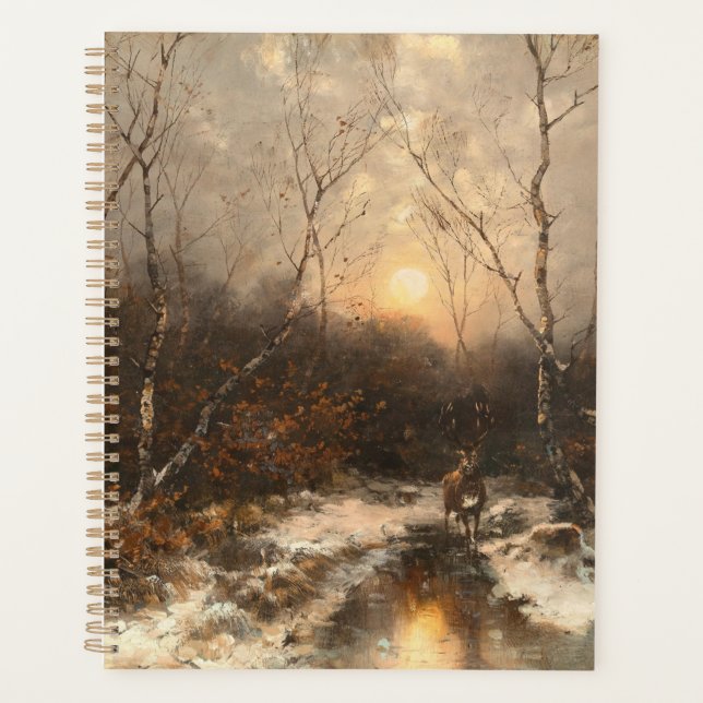 Un cerf en forêt au clair de lune - Désiré Thomass (Devant)