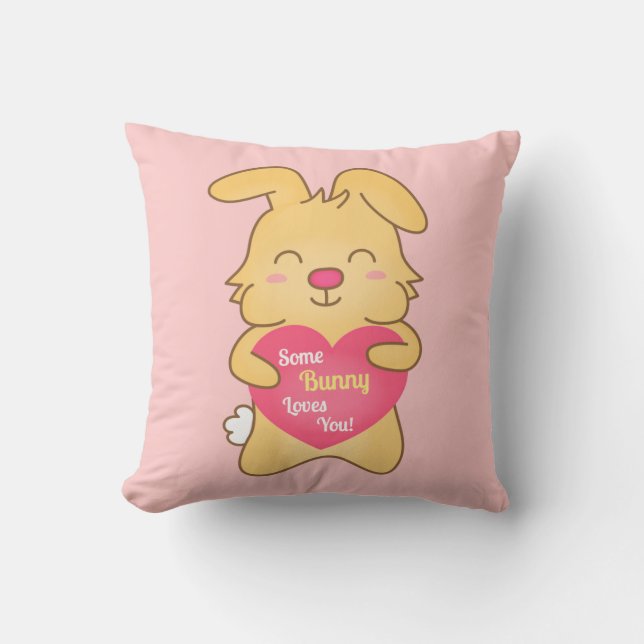 Un certain lapin vous aime Coussin à humour de jeu (Recto)