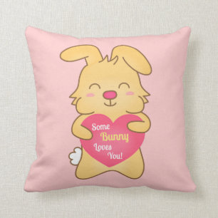 Un certain lapin vous aime coussin mignon d'humour