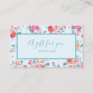 Un certificat cadeau de fleurs de roses roses pour