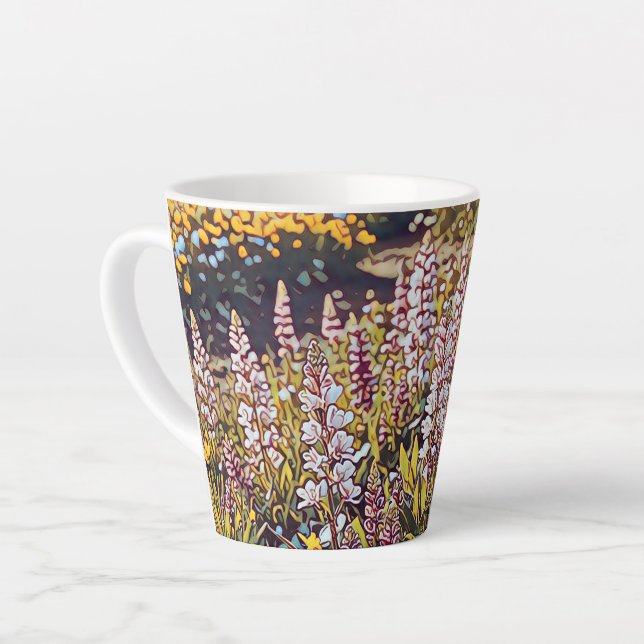 Un champ fleuri - Latte Mug (Angle gauche)