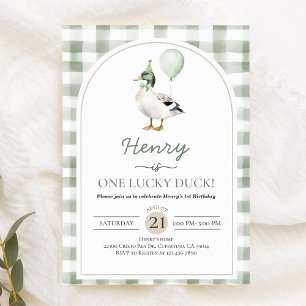 Un chanceux canard Invitation d'anniversaire