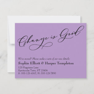 Un changement élégant est bon déménager Faire-part