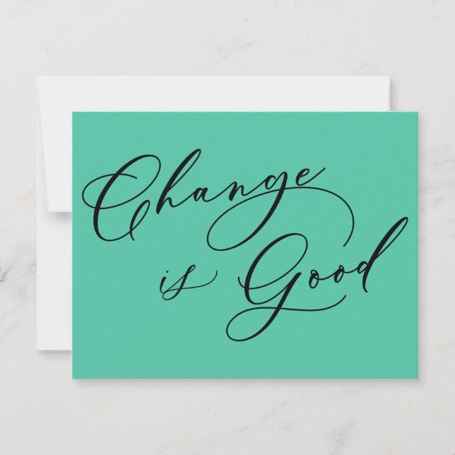 Un changement élégant est un bon Faire-part de mou (Devant)